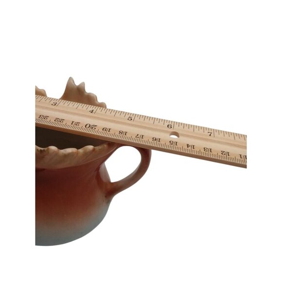 Vintage Ceramic Elk/Moose Head Creamer With Antler Design & Gradient Brown To Bl - Picture 4 of 9